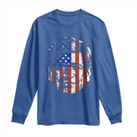 Cesar Chavez Long Sleeve Shirt Hispanic Heritage Month American Flag Portrait