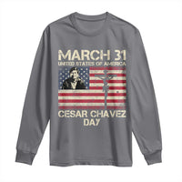Cesar Chavez March 31 Celebration Long Sleeve Shirt Christian American Flag Religious
