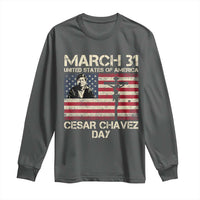 Cesar Chavez March 31 Celebration Long Sleeve Shirt Christian American Flag Religious