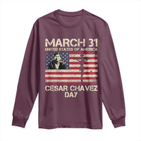 Cesar Chavez March 31 Celebration Long Sleeve Shirt Christian American Flag Religious