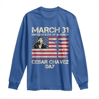 Cesar Chavez March 31 Celebration Long Sleeve Shirt Christian American Flag Religious