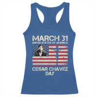 Cesar Chavez March 31 Celebration Racerback Tank Top Christian American Flag Religious
