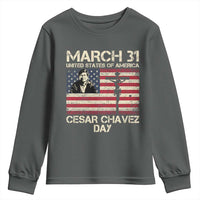 Cesar Chavez March 31 Celebration Youth Sweatshirt Christian American Flag Religious