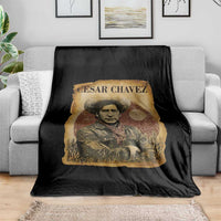 Cesar Chavez Throw Blanket Hispanic Heritage Mexican American Pride Latino