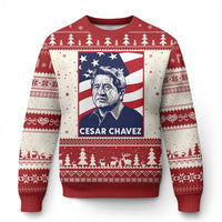 Cesar Chavez Ugly Christmas Sweater Labor Leader Mexican American Pride