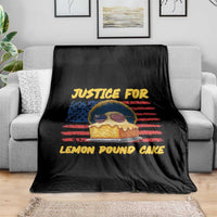 Justice For Lemon Pound Cake Throw Blanket Funny US Flag Cake Parody Rap Free Speech