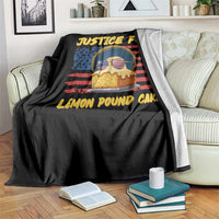 Justice For Lemon Pound Cake Throw Blanket Funny US Flag Cake Parody Rap Free Speech