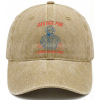 Justice For Lemon Pound Cake Washed Cotton Baseball Cap Viral Trend Free Speech