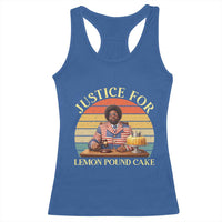Justice For Lemon Pound Cake Racerback Tank Top Retro Rap Free Speech