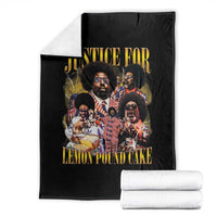 Justice For Lemon Pound Cake Bootleg Graphic Throw Blanket Retro Rap Free Speech