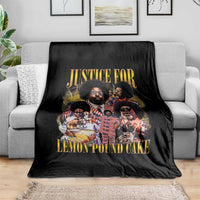 Justice For Lemon Pound Cake Bootleg Graphic Throw Blanket Retro Rap Free Speech