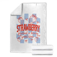 Strawberry Festival Throw Blanket 1968 A Berry Good Time Summer