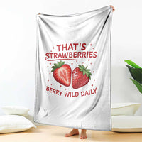 That’s Strawberries Throw Blanket Summer Fruit Festival
