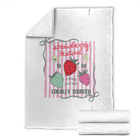 Strawberry Festival Throw Blanket Summer Fruit Vibes