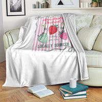 Strawberry Festival Throw Blanket Summer Fruit Vibes