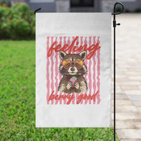 Feeling Berry Good Garden Flag Funny Raccoon Strawberry Summer Vibes
