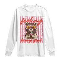 Feeling Berry Good Long Sleeve Shirt Funny Raccoon Strawberry Summer Vibes