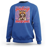 Feeling Berry Good Sweatshirt Funny Raccoon Strawberry Summer Vibes