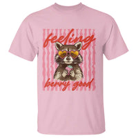 Feeling Berry Good T Shirt Funny Raccoon Strawberry Summer Vibes