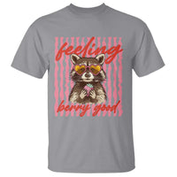Feeling Berry Good T Shirt Funny Raccoon Strawberry Summer Vibes