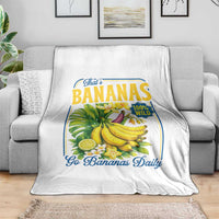 That's Bananas Throw Blanket Funny Banana Summer Fruit Food Pun