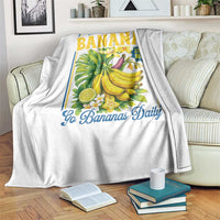 That's Bananas Throw Blanket Funny Banana Summer Fruit Food Pun