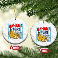 Banana Girl Summer Ceramic Ornament Summer Fruit Beach Vacation