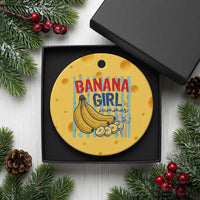 Banana Girl Summer Ceramic Ornament Summer Fruit Beach Vacation