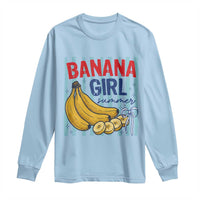 Banana Girl Summer Long Sleeve Shirt Summer Fruit Beach Vacation