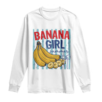 Banana Girl Summer Long Sleeve Shirt Summer Fruit Beach Vacation