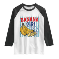 Banana Girl Summer Raglan Shirt Summer Fruit Beach Vacation