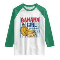 Banana Girl Summer Raglan Shirt Summer Fruit Beach Vacation