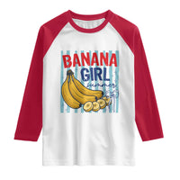 Banana Girl Summer Raglan Shirt Summer Fruit Beach Vacation