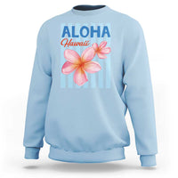 Aloha Hawaii Sweatshirt Hibiscus Flower Tropical Beach Vacation
