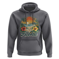 Aloha Hawaii Summer Hoodie Vintage Tropical Beach Graphic