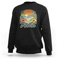 Aloha Hawaii Summer Sweatshirt Vintage Tropical Beach Graphic
