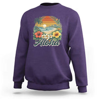 Aloha Hawaii Summer Sweatshirt Vintage Tropical Beach Graphic