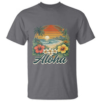 Aloha Hawaii Summer T Shirt Vintage Tropical Beach Graphic