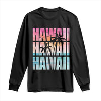 Hawaii Summer Vacation Long Sleeve Shirt Vintage Tropical Beach Graphic