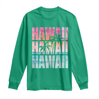 Hawaii Summer Vacation Long Sleeve Shirt Vintage Tropical Beach Graphic