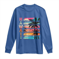 Vintage Hawaii Tropical Beach Vacation Long Sleeve Shirt