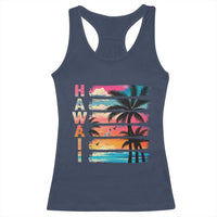 Vintage Hawaii Tropical Beach Vacation Racerback Tank Top