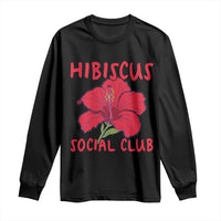 Hibiscus Flower Long Sleeve Shirt Aloha Hawaii Tropical Beach Vacation