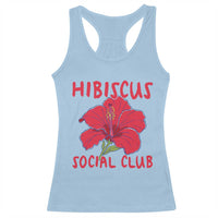 Hibiscus Flower Racerback Tank Top Aloha Hawaii Tropical Beach Vacation
