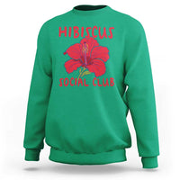 Hibiscus Flower Sweatshirt Aloha Hawaii Tropical Beach Vacation