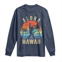 Funny Bigfoot Aloha Hawaiian Surfing Long Sleeve Shirt Tropical Beach Surfer Gift