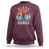 Funny Bigfoot Aloha Hawaiian Surfing Sweatshirt Tropical Beach Surfer Gift