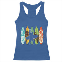Funny Bigfoot Aloha Hawaiian Surfing Tropical Beach Surfer Racerback Tank Top