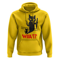 Murder Cat What Hoodie Funny Black Kitty Holding Knife Meme - Wonder Print Shop