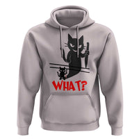 Murder Cat What Hoodie Funny Black Kitty Holding Knife Meme - Wonder Print Shop